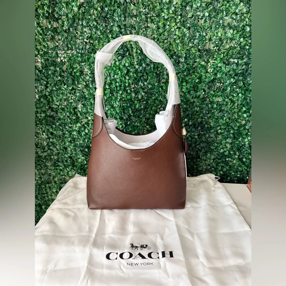 Coach Maple Brown Brooklyn 28 Leather Women's Bag NWT - Picture 1 of 7